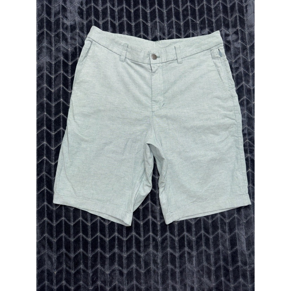 Lululemon Mens Quick Oxford Commission Shorts Light Green Size 32